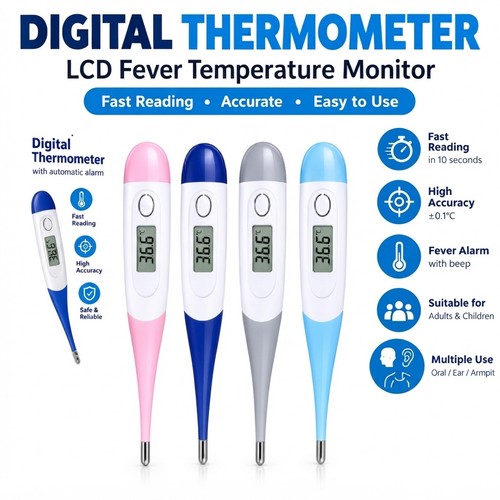 Digital thermometer lcd fever - thermometer,