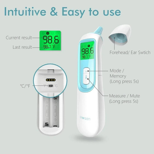 Thermometer ear forehead - -, in-ear,