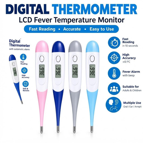 Digital thermometer lcd fever - digital,